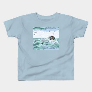 The Sailor and the Sea Kids T-Shirt